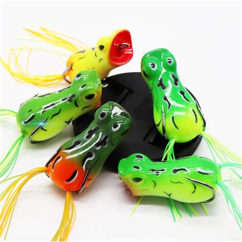 5pcs Kit Soft Frog Lure Snakehead Killer 5cm 12g Big Mouth Soft