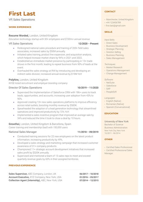 2 Vice President of Operations Resume Examples for 2025 | Resume Worded