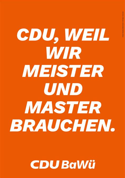 Landtagswahl Baden W Rttemberg Cdu Plakat Design Tagebuch