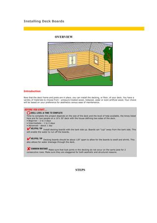 Installing deck boards | PDF