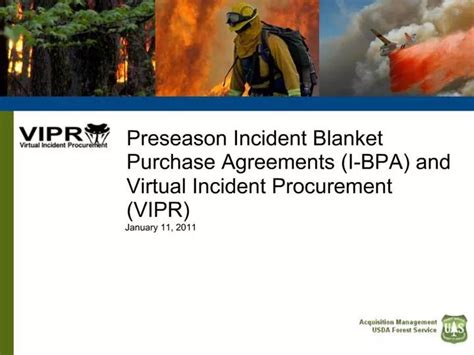 Ppt Preseason Incident Blanket Purchase Agreements I Bpa And Virtual