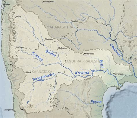 Image: Krishna River basin map