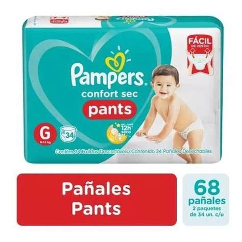 Pañales Pampers Confort Sec Pants Unisex Xg Mercadolibre