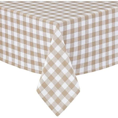 Country Rustic Buffalo Plaid Cotton Fabric Tablecloth By Home Bargains