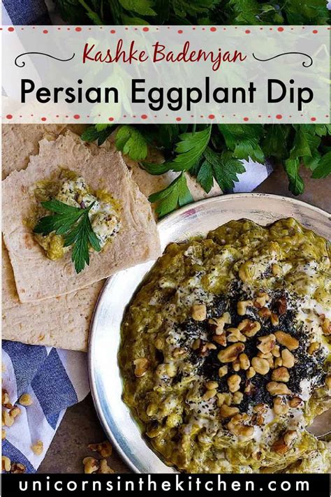 Kashke Bademjan Persian Eggplant Dip Unicorns In The Kitchen