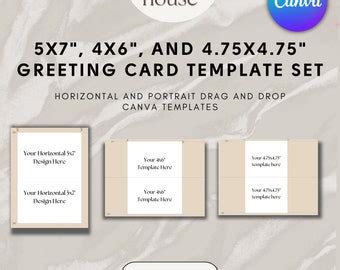 Drag And Drop Greeting Card Templates X And X Foldable Cards Use On