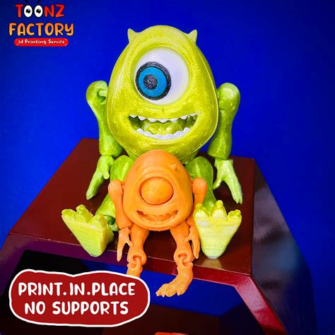 Flexi Print In Place Mike Wazowski Articulado Edream Makers