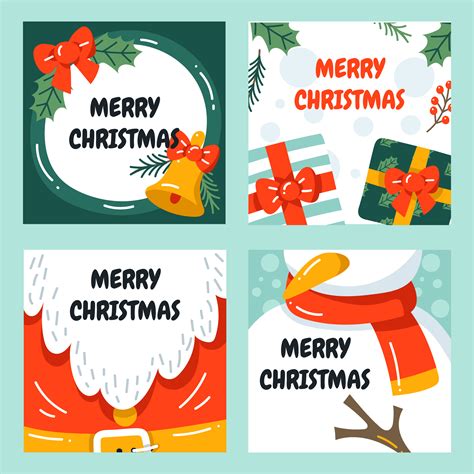 Cute and Fun Christmas Card Template 1385986 Vector Art at Vecteezy