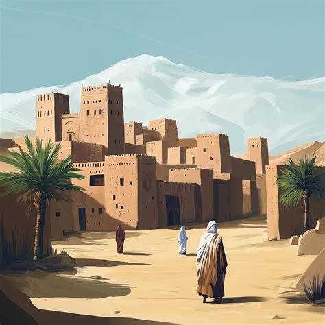 Lummi Illustration Desert Fortress Scene