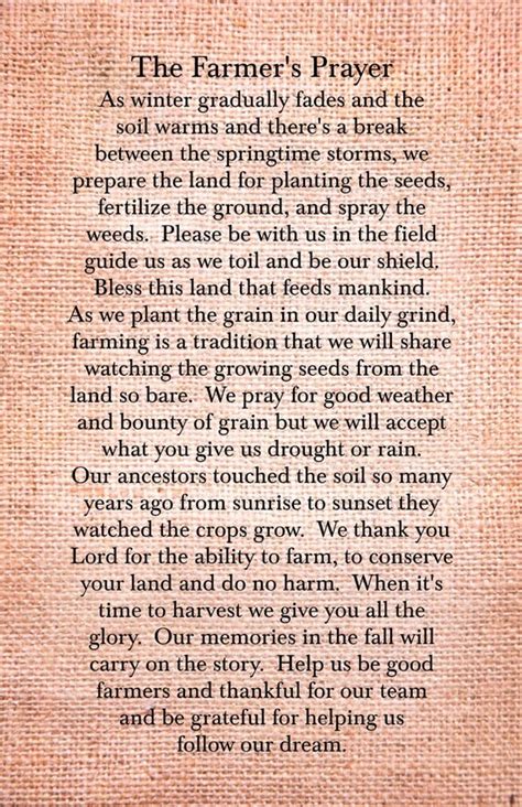 The Farmer S Prayer Wood Sign Print Canvas By Heartlandsigns