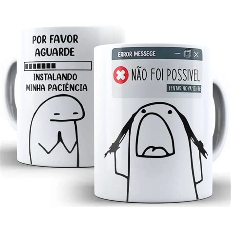 Caneca Divertida Meme Flork Instalando Minha Paci Ncia Elo