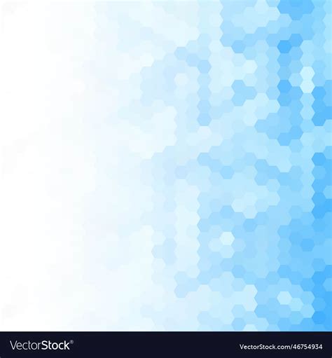 Abstract background with blue hexagons gradient Vector Image