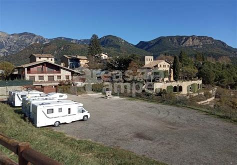 Área de autocaravanas en Sant Llorenç de Morunys Lleida Vall de Lord