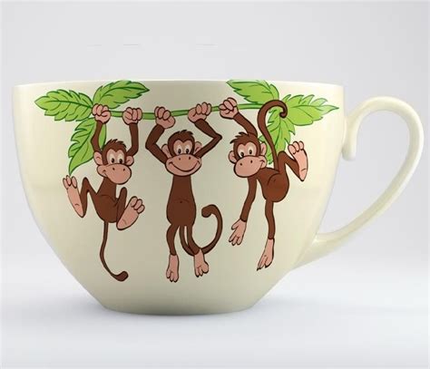 Кружка "Мавпочка" 500мл | Mugs, Glassware, Monkey