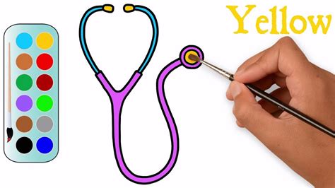 Drawing A Stethoscope For Beginners Stethoscope Coloring Pages MHP