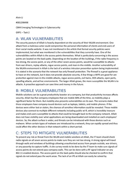 Alvin Li Task2 C844 Grade A Alvin Li C844 Emerging Technologies In