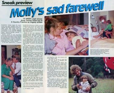 TV Week: “Sneak Preview: Molly’s sad farewell” A Country Practice 1st ...