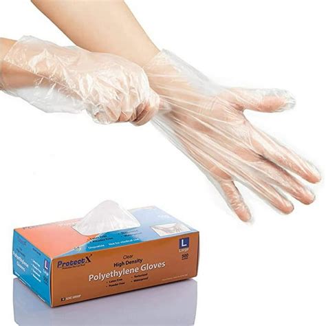 Protectx Large Disposable Food Prep Gloves 500 Pcs Good Grip Tear