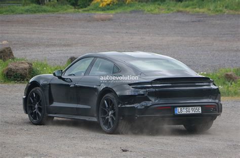 Revised Porsche Taycan Shows Off New Cockpit Ducktail Spoiler