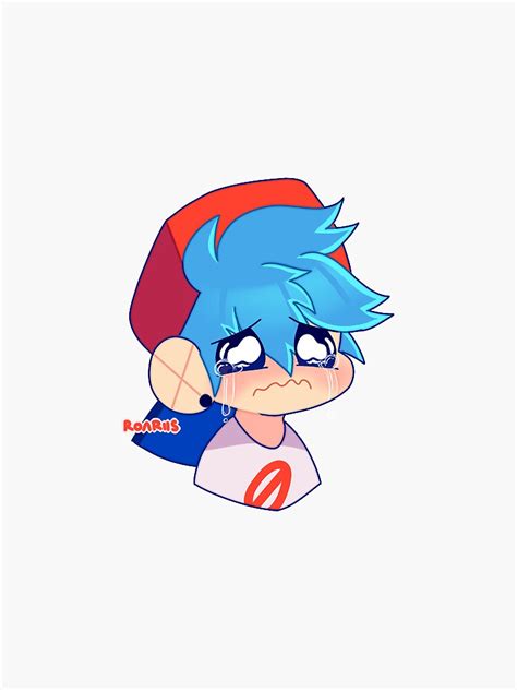 "Bf Cry" Sticker for Sale by Roarii | Redbubble