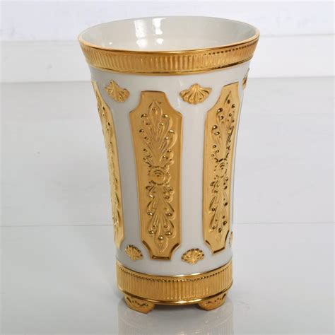 Lenox Designers Collection Versailles Gold Vase 24k Trim 1960s At 1stdibs