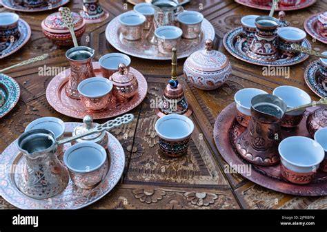 traditional arabic tea cup sets Stock Photo - Alamy