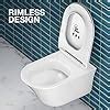 Kohler Vive Wall Mounted Toilet True Rimless Ceramic Western Bathroom