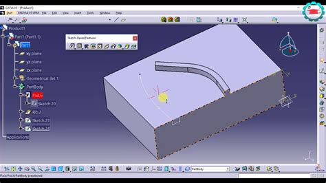 43 Basic Slot Catia Part Design Youtube