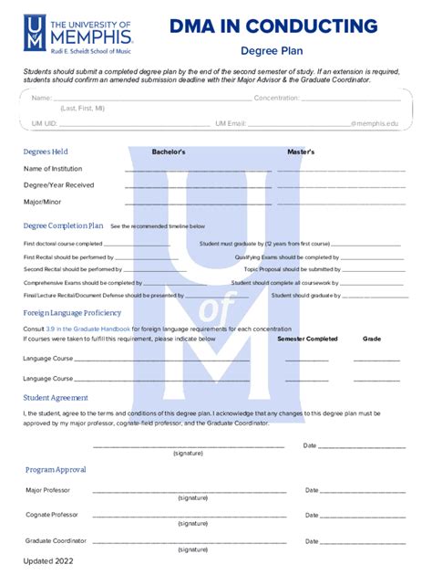 Fillable Online DMA IN CONDUCTING The University Of Memphis Fax Email