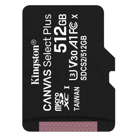 Kingston 512GB SD Micro Canvas Select Plus SDXC Class 10 A1 SDCS2