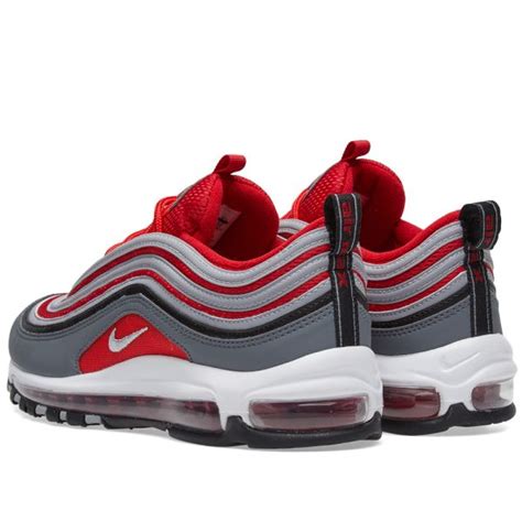 Nike Air Max 97 Dark Grey Gym Red And White End Us