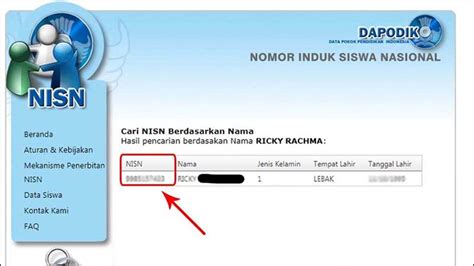 Cara Cek Nomor NISN Siswa SD SMP Dan SMA Lewat Internet Dafunda