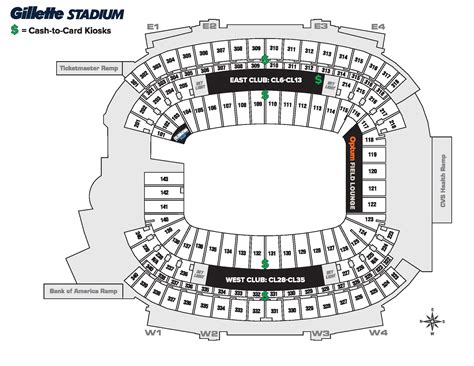 Gillette Stadium 100 Level Seating Guide and Row Views 30