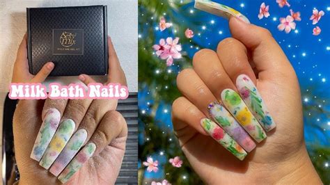 Milk Bath Polygel Nails Using Modelones Polygel Kit Nail Tutorial