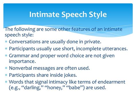 Oral Communication (Intimate and Casual Speech Style) 2