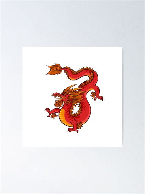 "Red Dragon" Poster for Sale by AnnaPoguliaeva | Redbubble