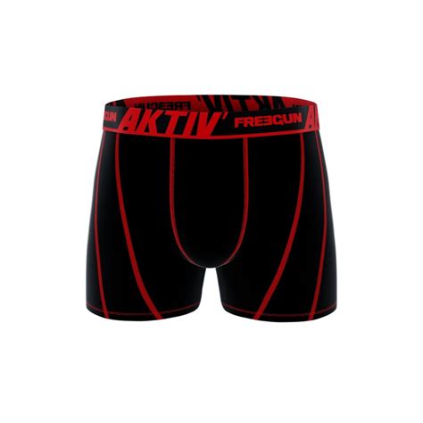 Lot De 4 Boxers Sport Coton Noir Homme Confort Et Respirant FREEGUN Aktiv