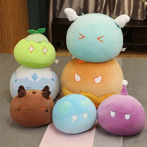 10~50cm Game Genshin Impact Slime Plush Toy Pyro Hydro Cryo Anemo Dendro Geo Electro Squishy