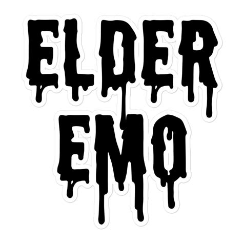 Elder Emo Sticker Emo Sticker Scene Pop Punk Emo T Etsy