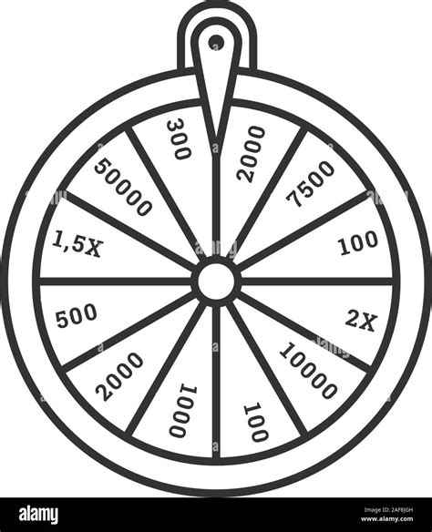 Ruleta Para Imprimir Blanco Y Negro Wheel Fortune Vector Black White