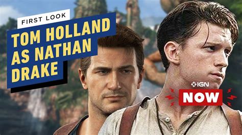 First Look At Tom Holland In The Uncharted Movie Ign Now Youtube