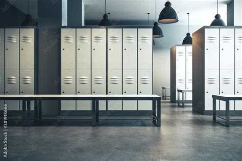 Modern Locker Room Interior Stock Photo Adobe Stock