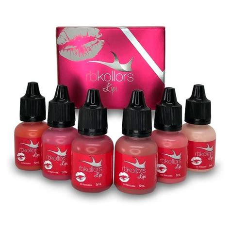 Kit Lips 6 Pigmentos Orgânicos 5ml Micropigmentação Lábios RBKollors