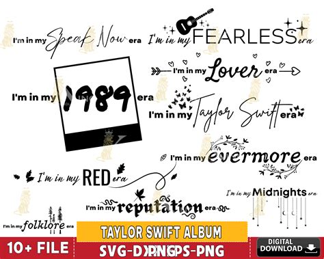 10 file Taylor Swift Album bundle SVG, Taylor Swift Inspired | Inspire ...