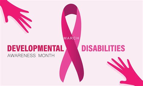 March Is Developmental Disabilities Awareness Month Background Banner Card Poster Template