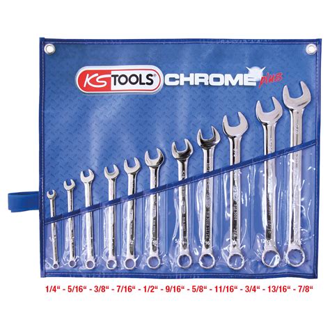 Chromeplus Combination Spanner Set Offset Pcs Imperial