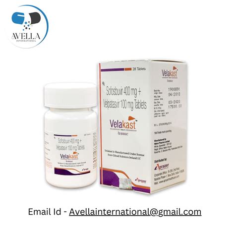 Velakast Tablet Sofosbuvir Mg Velpatasvir Mg Mg At