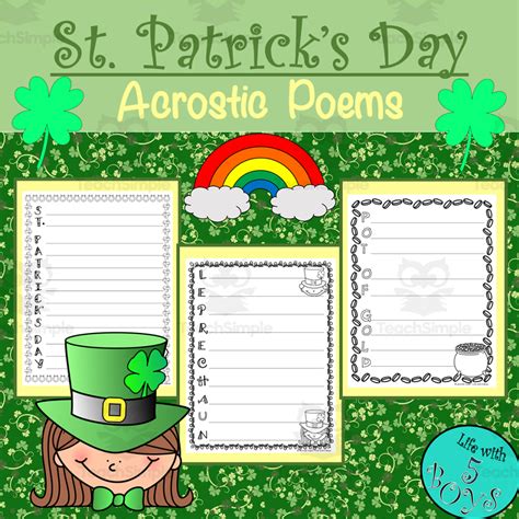 St Patrick S Day Acrostic Poems By Teach Simple