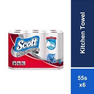 Scott Multi Purpose Kitchen Towel 50s X 6 Rolls Shopee Malaysia