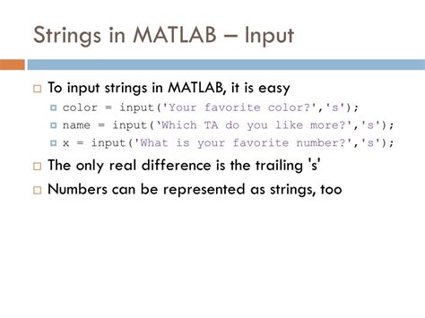 Ppt Matlab Fundamentals Inputoutput Logic Control Structures